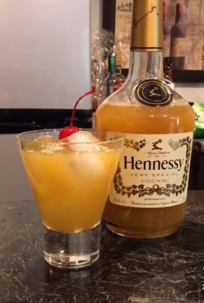 Pineapple Hennessy bottle
